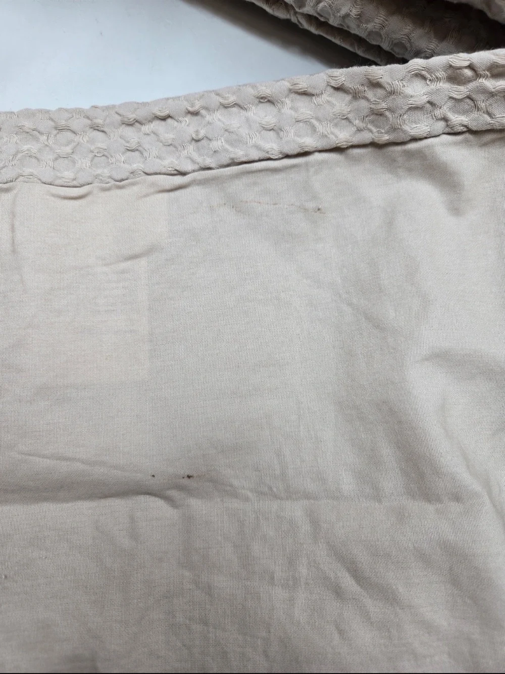 NWT QUINCE Organic Luxe Honeycomb Duvet Cover Set Full/Queen Sand 0561